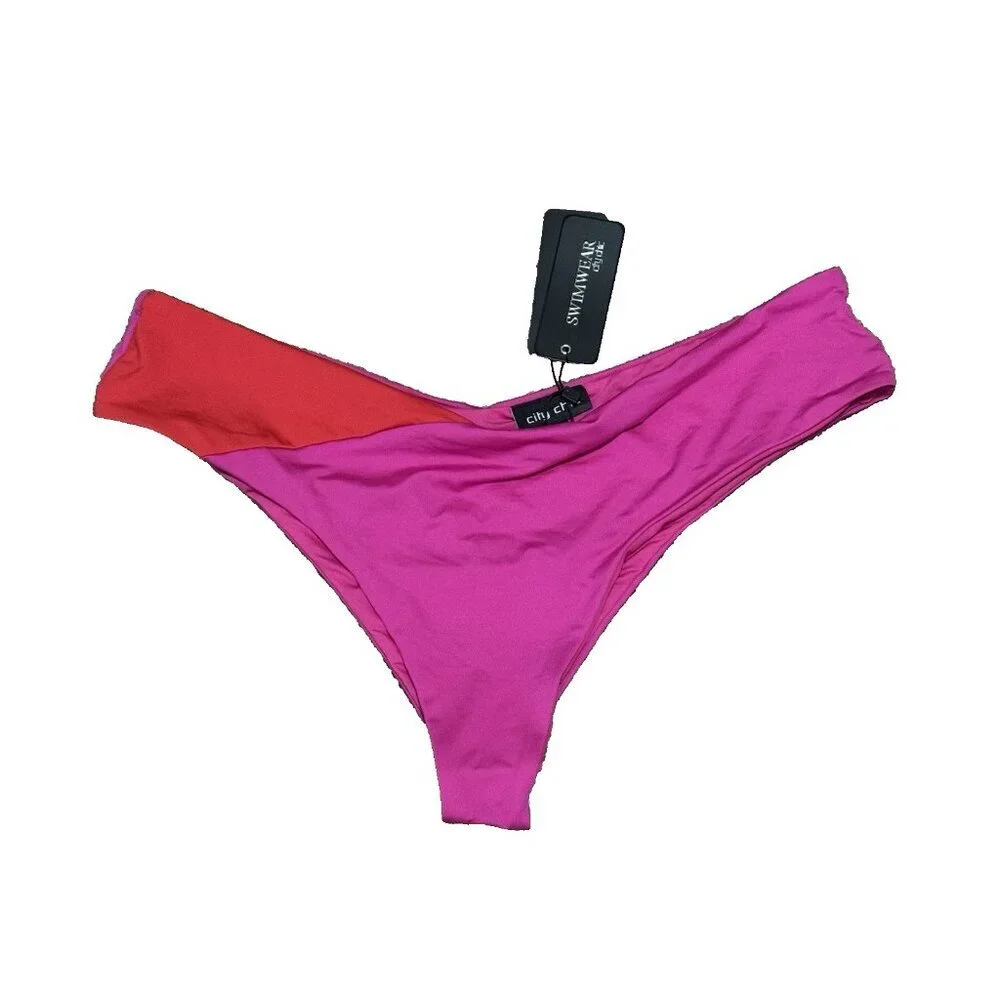 City Chic CAPRI BIKINI BRIEF PK - Grenadine - 18 / M NWT‎ Bikini Swim Bottom